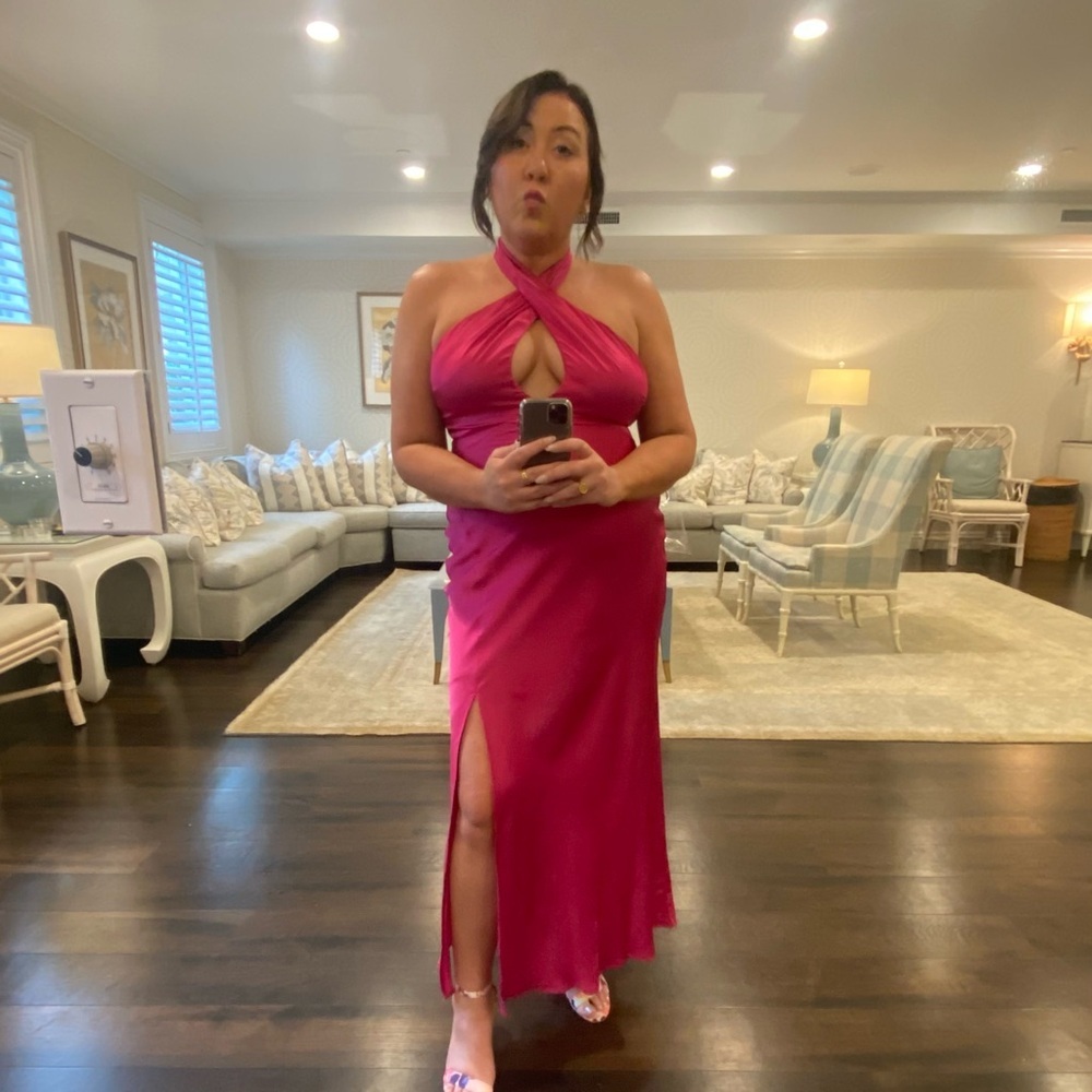 ASTR Marissa Satin Midi - Picture 3 of 4